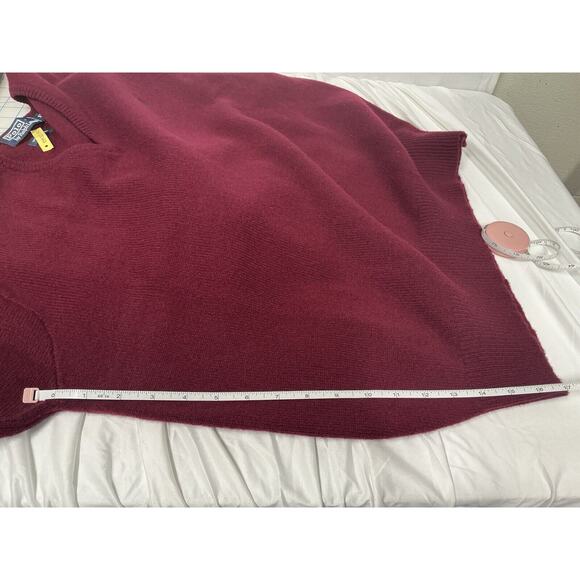 Vtg Polo Ralph Lauren Lambswool V-Neck Sweater Mens Size XL Maroon - Picture 5 of 14